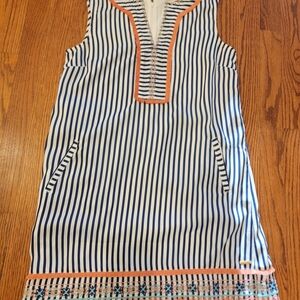 Cabana Life Navy and White Striped Dress
